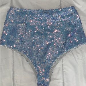 For Love & Lemons Cosmo Sequin High Waist Panty